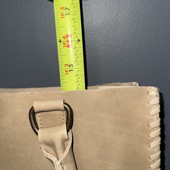 Oak River Company Tan Leather Women's Bag large shoulder tote purse bohemian - Picture 6 of 15